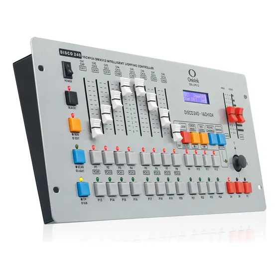 Mesa Dmx 512 Controladora Strobo Fumaça Moving Canhão Laser