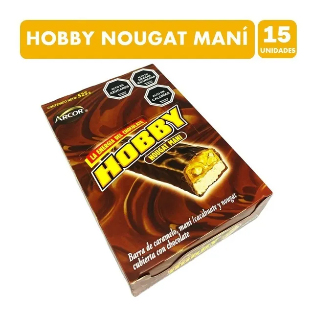 Hobby Tradicional - Nougat Maní De Arcor (caja Con 15 Uni)