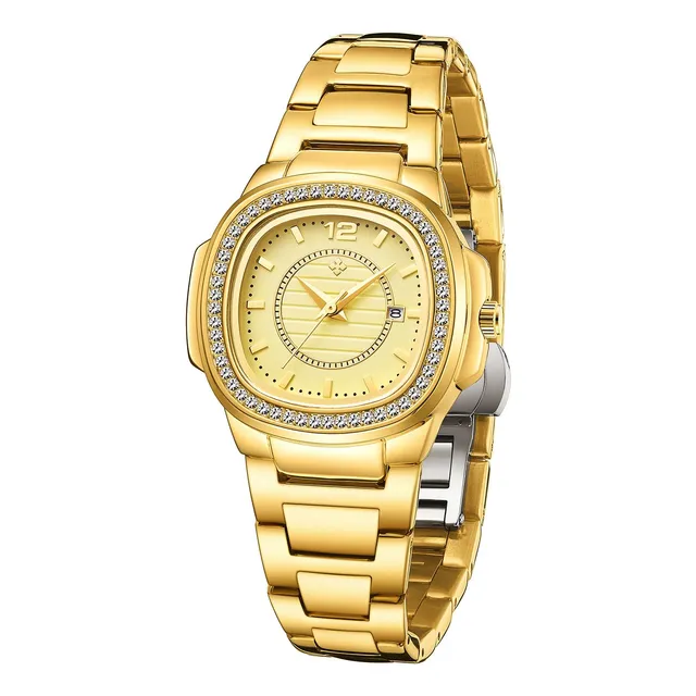 Relojes De Mujer Moda Cuadrícula De Acero Inoxidable Mcqmk