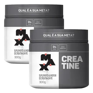 Kit 2x Creatina 300g Max Titanium Monohidratada Em PĂł Sem Sabor Kit 2x Creatina 300g Max Titanium Monohidratada Em PĂł Sem Sabor