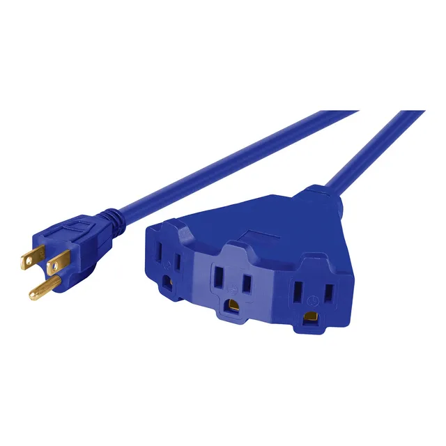 Extensión Triple Uso Rudo 8 M Tipo Abanico 3x16 Awg, Volteck