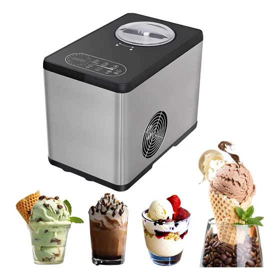Máquina De Helados Casera, 3 Modos, Compresor, 1,5 Litros