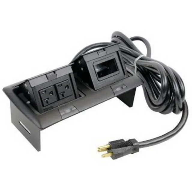 Caja Para Empotrar En Escritorio Flip-up Color Negro