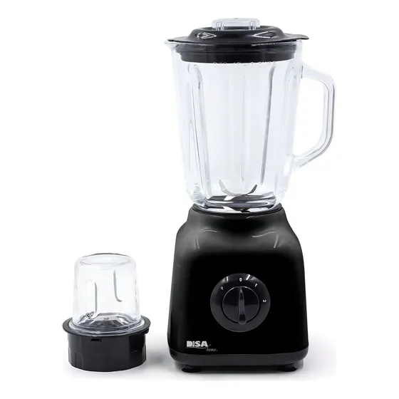 Licuadora Disa Home Essential Vaso Vidrio 1.5 L 2vel.+ Pulso Negro