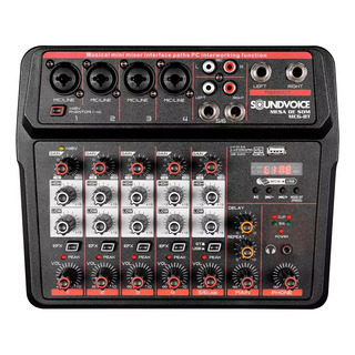 Mesa De Som 6 Canais Interface Soundvoice Mc6bt Bluetooth Mesa De Som 6 Canais Interface Soundvoice Mc6bt Bluetooth
