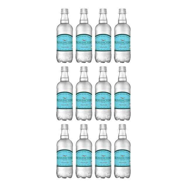 Agua Benedictino 500 Cc Sin Gas - Pack 12 Botellas.