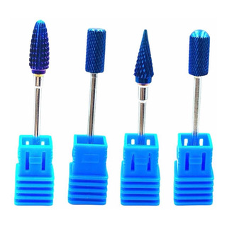 Set De 4 Puntas Para Drill Pulidor Tusteno Azul Manicure Set De 4 Puntas Para Drill Pulidor Tusteno Azul Manicure
