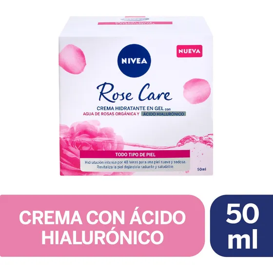NIVEA Gel Crema Hidratante Facial Agua De Rosas Rose Care (50 ml)