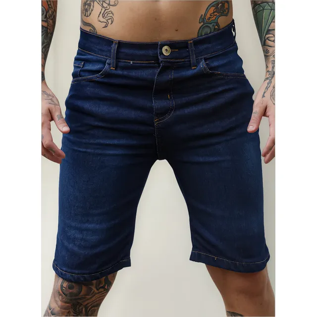 Bermudas Masculina Slim Com Lycra