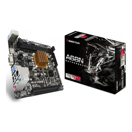 Placa-mãe Biostar A68n 2100k Amd E1-6010 Ddr3 Mini Itx
