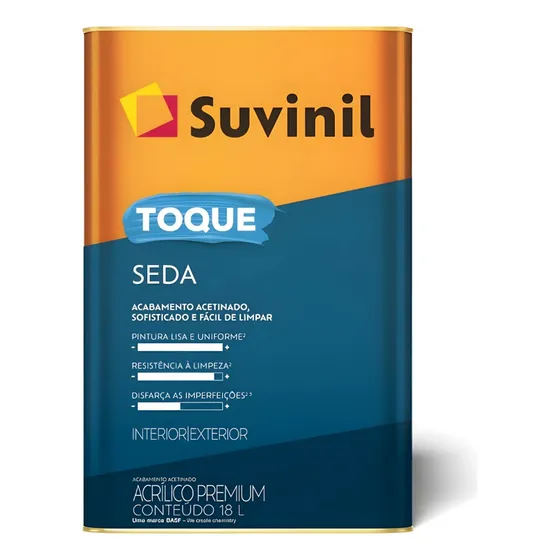 Tinta Acrílica Toque Seda Branco 18 L Suvinil Acabamento Acetinado