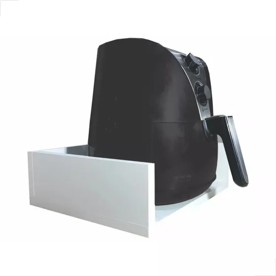Prateleira Bilhó Móveis Para Air Fryer Suporte De Parede 00% MDF 15mm Cor Branco