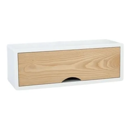 Mesa De Noche, Mesita, Repisa Flotante Con Gabeta