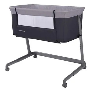Berço Co-bed Pluggy Cinza Escuro, Abertura Lateral Para Acoplar à Cama Dos Pais, 7 Alturas Ajuståveis, Colchonete Macio, Pés Retråteis Com Rodinhas, Fåcil De Transportar E Limpar - Cosco Kids Berço Co-bed Pluggy Cinza Escuro, Abertura Lateral Para Acoplar à Cama Dos Pais, 7 Alturas Ajuståveis, Colchonete Macio, Pés Retråteis Com Rodinhas, Fåcil De Transportar E Limpar - Cosco Kids