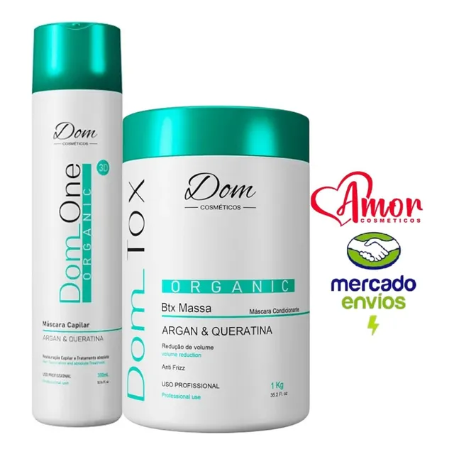 Kit Dom Progressiva Dom One Orgânic Realinhamento Btox Tox