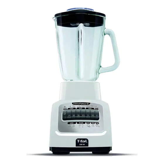 Licuadora T-fal InfinyForce LN8121MX 1.25 L blanca con vaso de vidrio