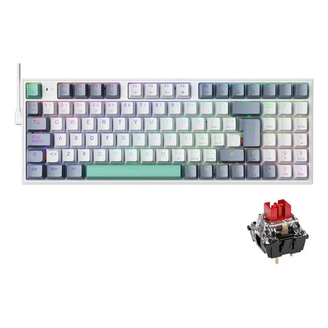 Teclado Mecánico K500 Gamer Alambrico Español Hot Swap Rgb