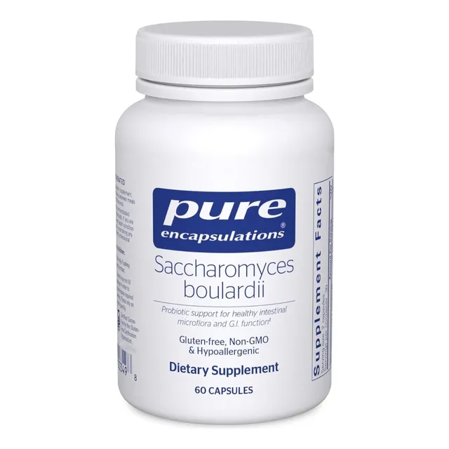 Saccharomyces Boulardii Pure Encapsulations 60 Cápsulas Sabor Sin Sabor