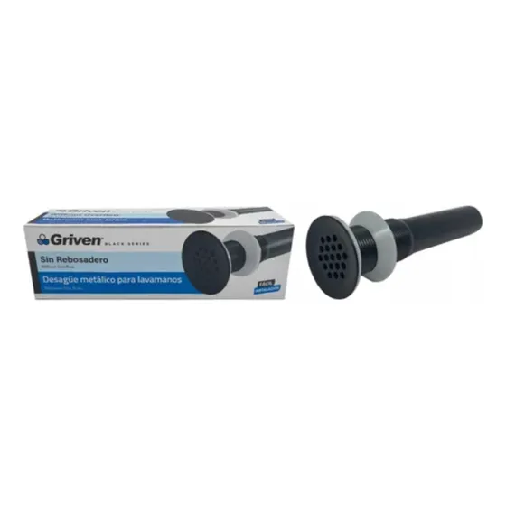 Gris Desague Lavamanos Perforado Negro Con Y Sin Rebose