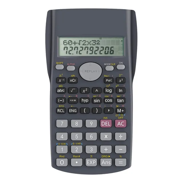 Calculadora Cientifica Escolar 240 Funciones Con Baterias Color Azul Marino
