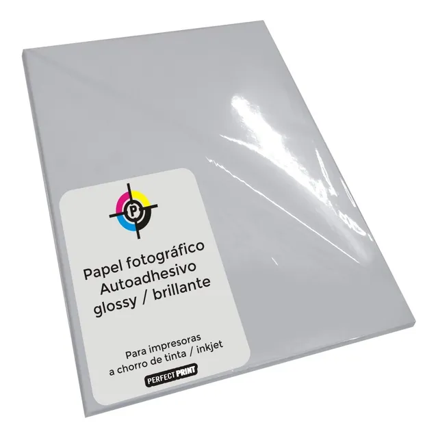 Papel Brillo Autoadhesivo Sticker X 20 Hojas A4