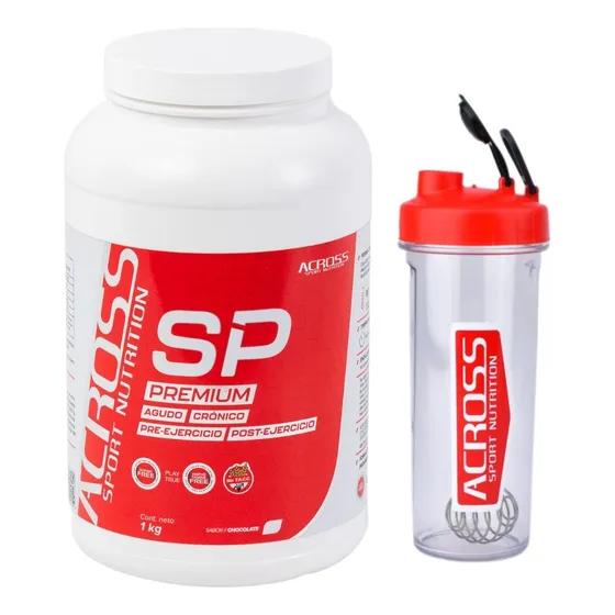 Suplemento Proteina En Polvo 1kg Across Y Shaker Mezclador