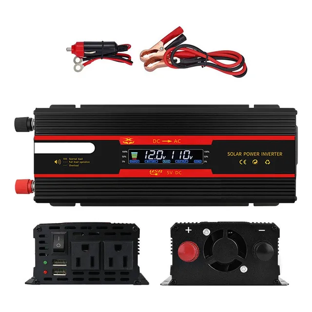 Inversor Coche 12v/24v-110v 6000 W, Pantalla Digital Inteligente ALSONEW