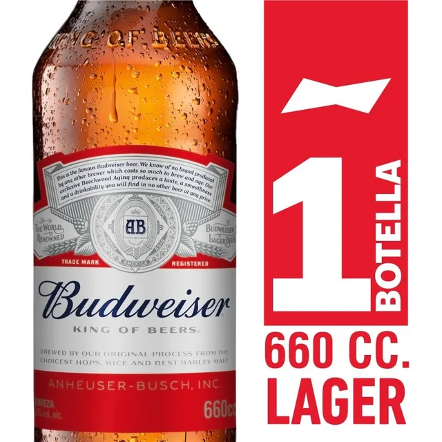 Cerveza Budweiser Botella De 660 Cc