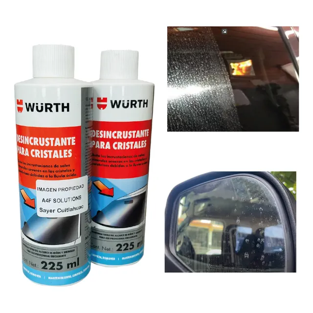 Desincrustante Cristales Wurth 2 Pzas Lluvia Acida Vidrios