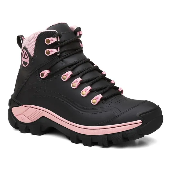 Bota Feminina Adventure Com C.a Couro Reforçado Macio Nl470