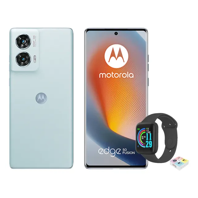 Motorola Edge 50 Fusion 5g 256gb 8ram Blue + Watch Smart Macaron