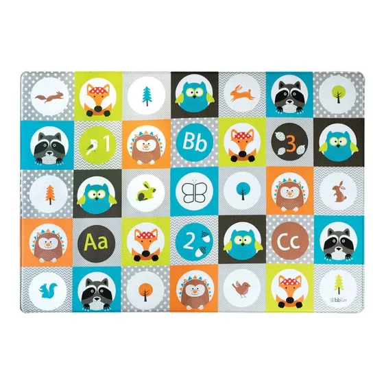 Alfombra De Juego Reversible  Tiles  B0130 Bblüv