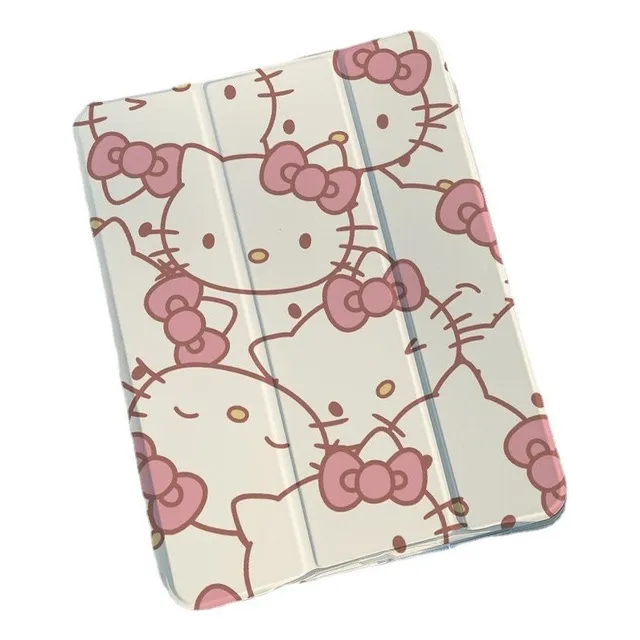 N Funda Para Tableta Hello Kitty Para iPad, Con Tres