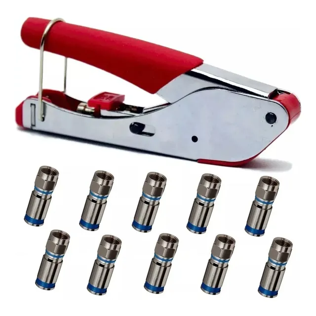 Combo Pinza Crimpeadora Rg6/59/58,etc+ 10fichas Rg6