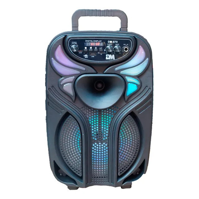 Bocina Portátil Dm-870, 8  Micrófono, Control Rem. Usb, Sd.