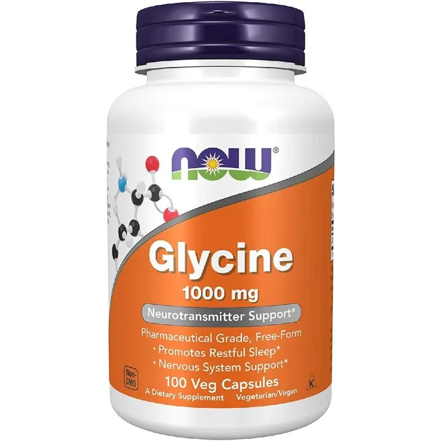 Glicina 1000 Mg Now 100 Capsulas Vegetales