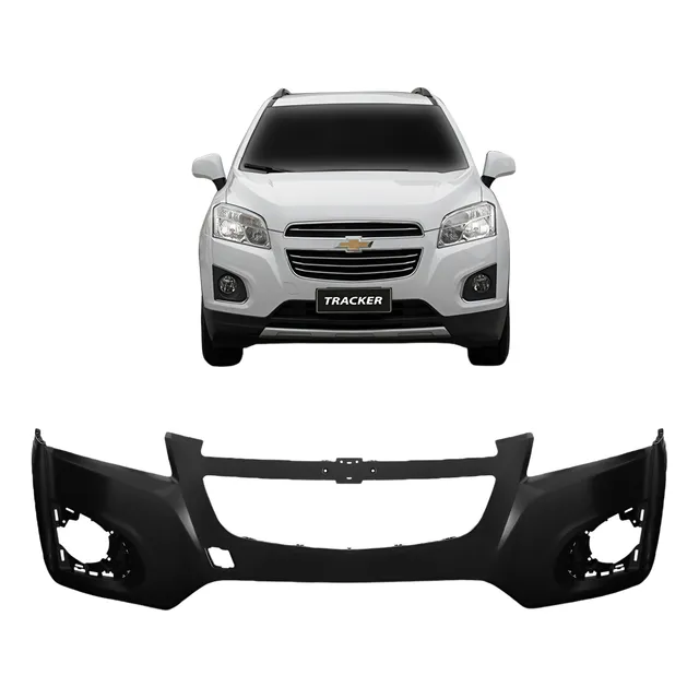 Parachoque Dianteiro Tracker 2014 2015 2016 Preto S/ Grade