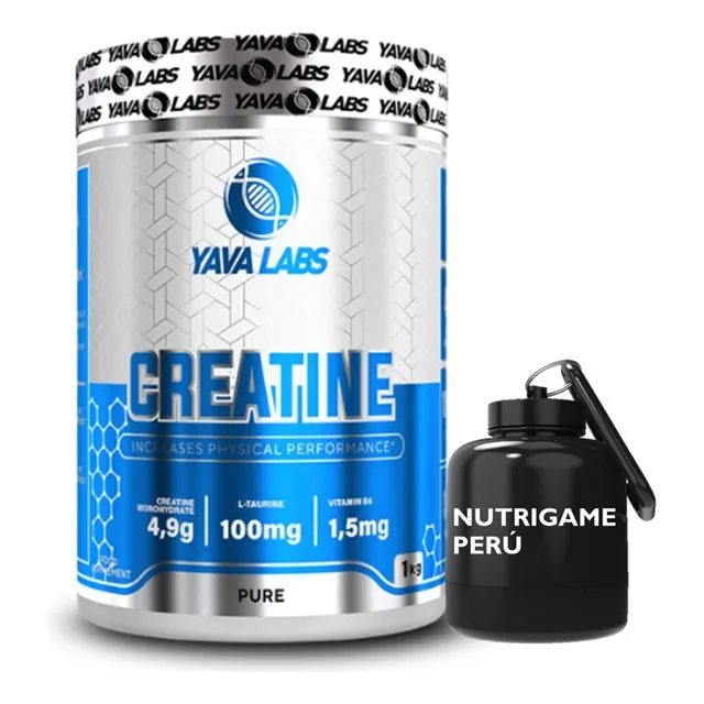 Creatina Monohidratada Yava Labs 1kg + Porta - Tienda Física Sin Sabor