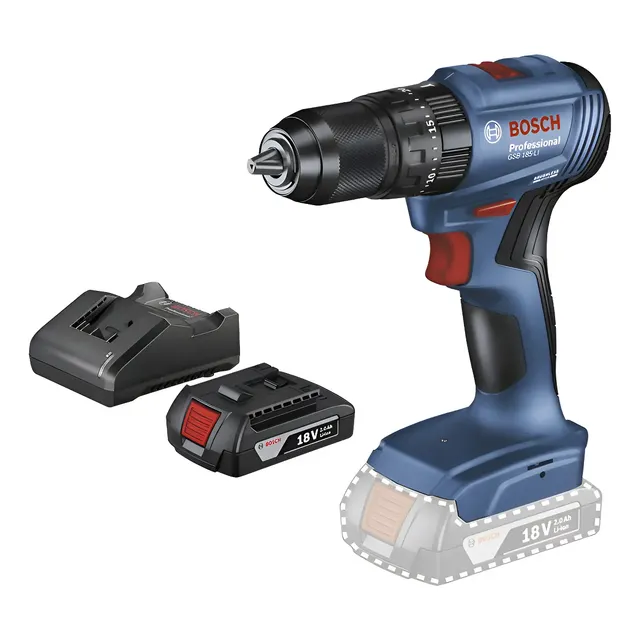 Furadeira Parafusadeira Impacto Bosch S/ Fio Gsb185li-1 18v