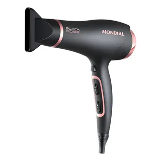 Mondial Secador De Cabelos Mondial 2200w Sc-37-bi Preto/golden RosePo