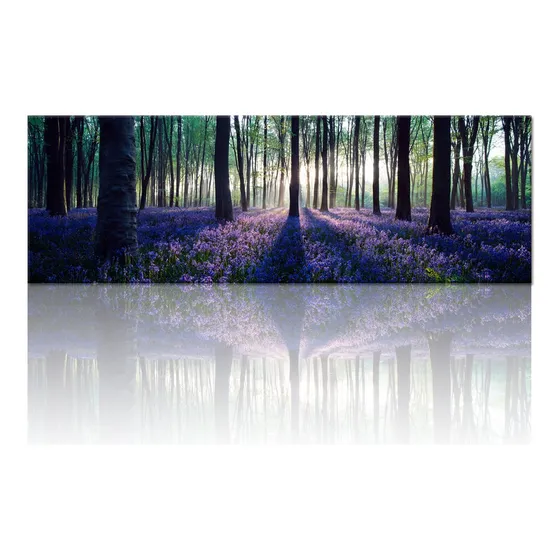Visual Art Decor Lienzo Grande Enmarcado De Color Morado Par