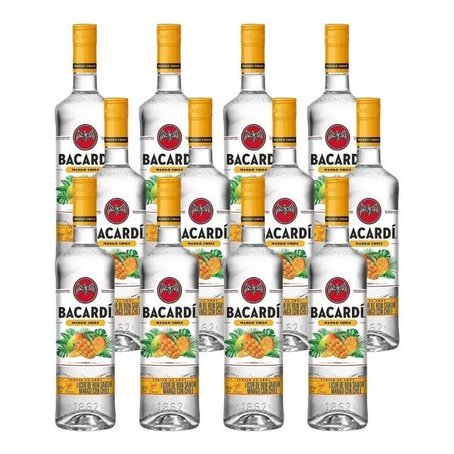 Caja De 12 Bacardí Blanco Mango Chile 750 Ml