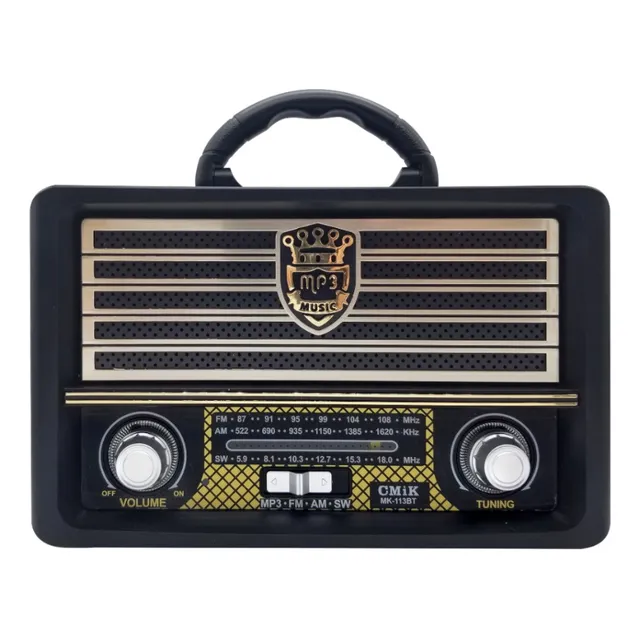 Radio Portatil Retro - Am/fm/bluetooth