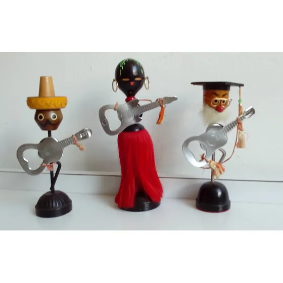 Originales Abrebotellas/latas Figuras M: 19,17,15cm,de Japon