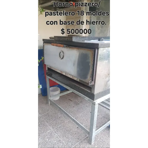 Horno Pizzero/pastelero 18 Moldes Con Pie De Hierro