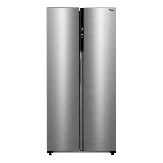 Refrigerador Midea MDRS598FGA041/MDRS598FGA042 con freezer plateado espacioso moderno silencioso eficiente práctico resistente