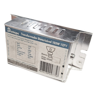 Transformador Para Lâmpada Halogena Ou Led Até 50w 12v 127v Transformador Para Lâmpada Halogena Ou Led Até 50w 12v 127v