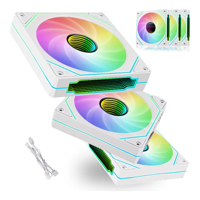 Kit 6 Ventiladores Pc Gamer 120mm Rgb Disipadores Para Cpu