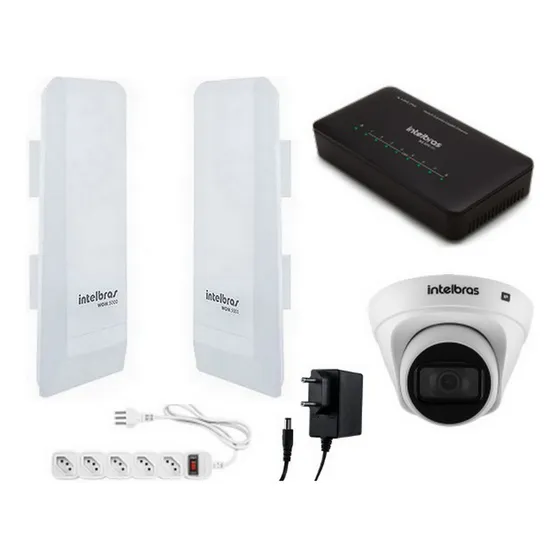 Kit Completo 2 Radio Wom 5a Camera Ip P/ Elevador Condominio