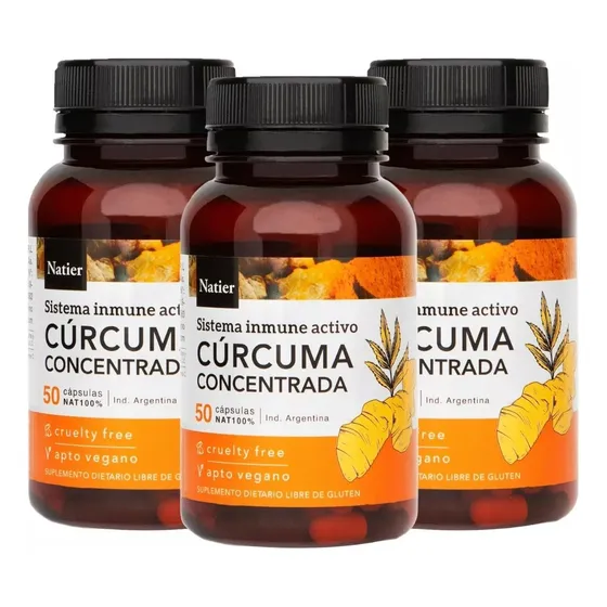 Cúrcuma Concentrada X 50 Capsulas Natier X3 Unids